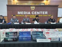 Bea Cukai Batam dan Lantamal IV Batam Kembali Gagalkan Ancaman Kerugian Negara dari Peredaran BKC Ilegal