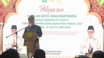Lis Darmansyah Lepas Kafilah Kota Tanjungpinang ke STQH XI Provinsi Kepri