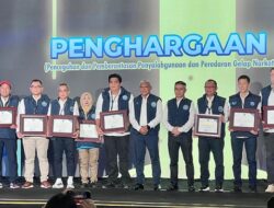Dinilai Berhasil Terapkan P4GN, Roby Terima Penghargaan BNN RI