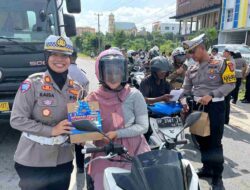 Pengendara yang Taat Lalu Lintas di Apresiasi oleh Satlantas Polresta Tanjungpinang