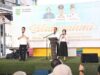 Duet “Indonesia Jaya” Amsakar-Li Claudia Meriahkan Silaturahmi Kader Posyandu