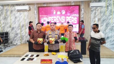 Polres Karimun Tangkap Kurir Jaringan Internasional Pembawa 2 Kg Sabu
