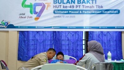 54 Anak di Kundur Ikuti Khitanan Massal HUT Ke 49 PT Timah