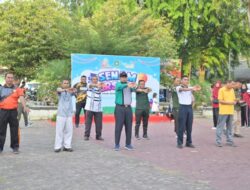 Bupati Ikuti Senam Bersama dan Pemeriksaan Kesehatan Gratis Sempena Hari Jadi Bengkalis ke-513
