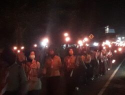 Ribuan Obor Meriahkan Malam HUT RI ke- 80 di Kota Dabo Singkep