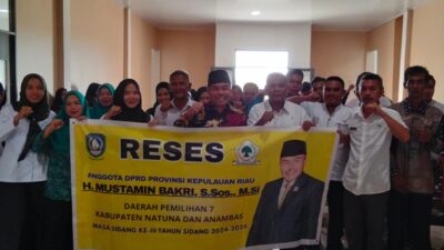 Reses di Pulau Panjang, Anggota DPRD Kepri Mustamin Bakri Serap Aspirasi Warga