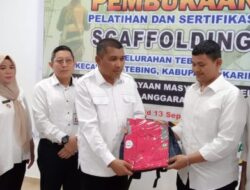 Buka Pelatihan dan Sertifikasi Scaffolding, Begini Harapan Wabup Karimun Rocky