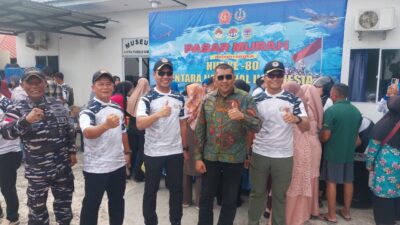 Wabup Rocky Apresiasi Pasar Murah, Lanal Karimun Meriahkan HUT Ke-80 TNI