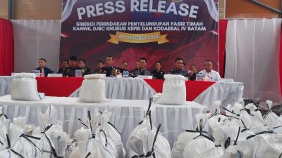 Bea Cukai Kepri Sudah Tangkap 4 Kapal Penyelundup Pasir Timah