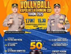 Ayo Ikuti Open Tournament Volleyball Kapolres Karimun Cup 2025 Berhadiah Rp 50 Juta