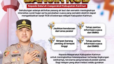 Kapolres Karimun Minta Warga Waspada Banjir Rob, Ini Pesannya