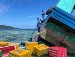 KM Murni Jaya Kandas, Satpolairud Anambas Sigap Evakuasi