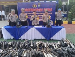 392 Knalpot Brong Hasil Sitaan Tahun 2025 Dimusnahkan oleh Polresta Tanjungpinang