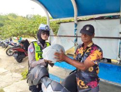 Operasi Keselamatan Seligi 2026: Satlantas Polres Karimun Bagikan Helm Gratis ke Driver Ojek