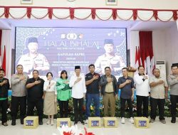 Amsakar-Li Claudia Hadiri Halalbihalal Polda Kepri Bersama Buruh dan Komunitas Driver