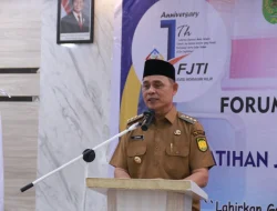 Milad Ke-1 FJTI: Bupati Herman Buka Pelatihan Jurnalistik TV dan Konten Kreator di Inhil