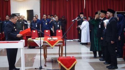 Lantik 238 Pejabat Eselon, Plt Gubri SF Hariyanto Warning OPD yang Kerja Santai